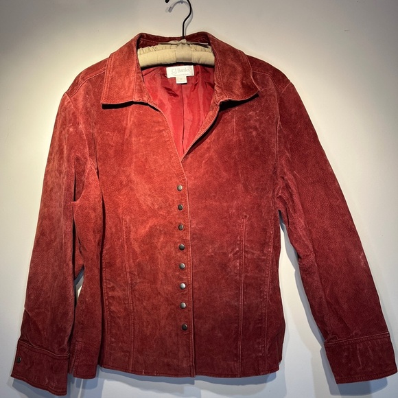 Christopher & Banks Red Suede Leather Jacket size 2X - Picture 5 of 14
